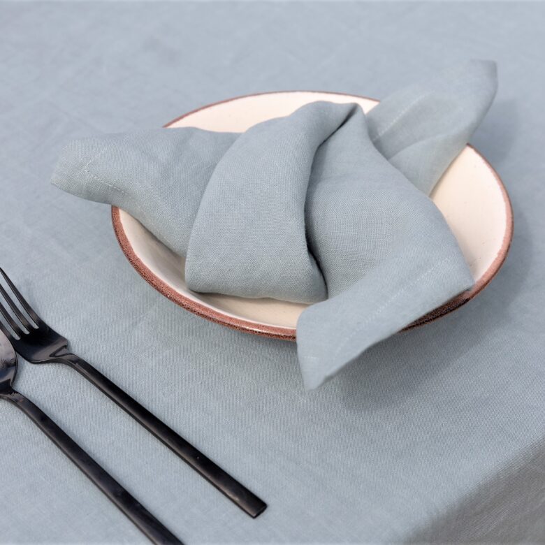 Serviettes de table en lin lavé Celadon (lot de 4) - Embrin
