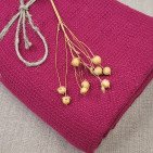 Serviette Nid d'Abeille en Lin Lavé Rose Bruyère