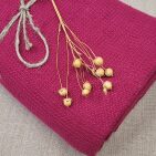 Serviette Nid d'Abeille en Lin Lavé Rose Bruyère