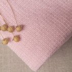 Serviette Nid d'Abeille en Lin Lavé Pétale de Rose