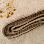 Washed Linen Honeycomb Towel in String