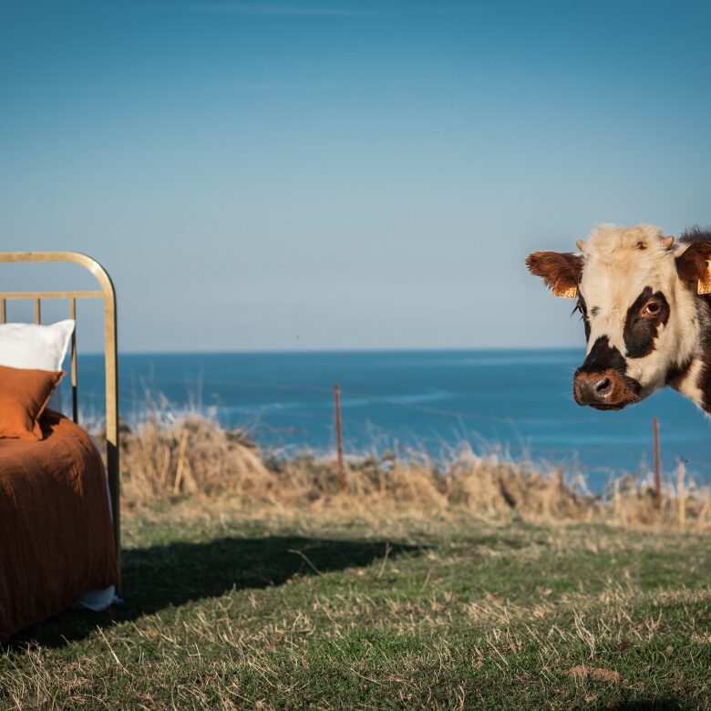 Drap Plat en Lin Lavé Caramel - Embrin