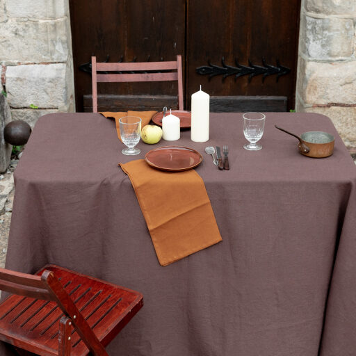 Washed Linen Caramel Napkins (set of 4)