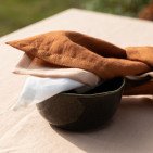 Serviettes de Table en lin Lavé Caramel (lot de 4)