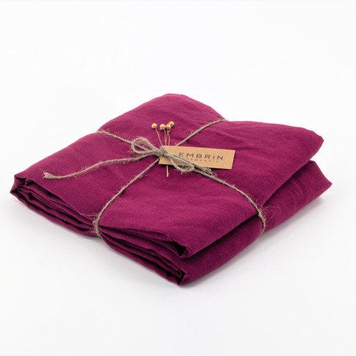 Nappe en lin lavé Rose Bruyère