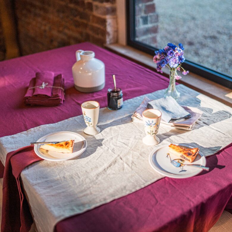 Nappe en lin lavé Rose Bruyère - Embrin