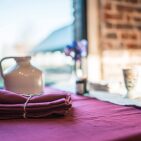 Serviettes de Table en lin Lavé Rose Bruyère (lot de 4)