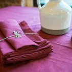 Serviettes de Table en lin Lavé Rose Bruyère (lot de 4)