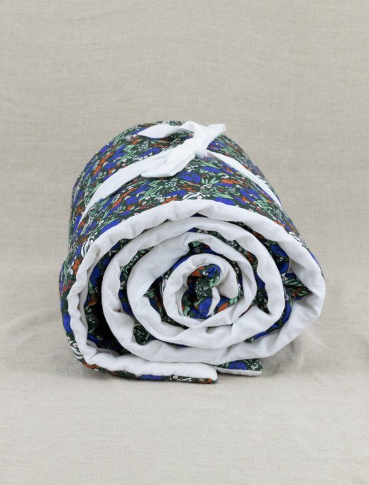 Courtepointe en Lin Lavé Infusion de Fleurs