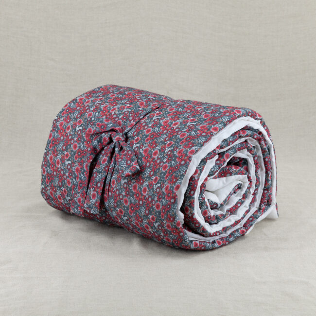 Courtepointe en Lin Lavé Rêverie dans les Sous-Bois