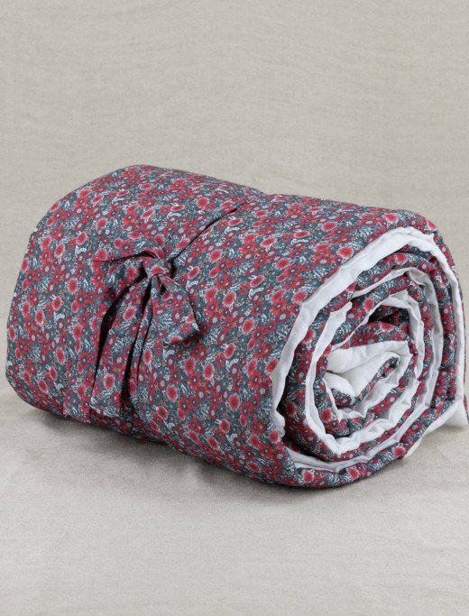 Courtepointe en Lin Lavé Rêverie dans les Sous-Bois