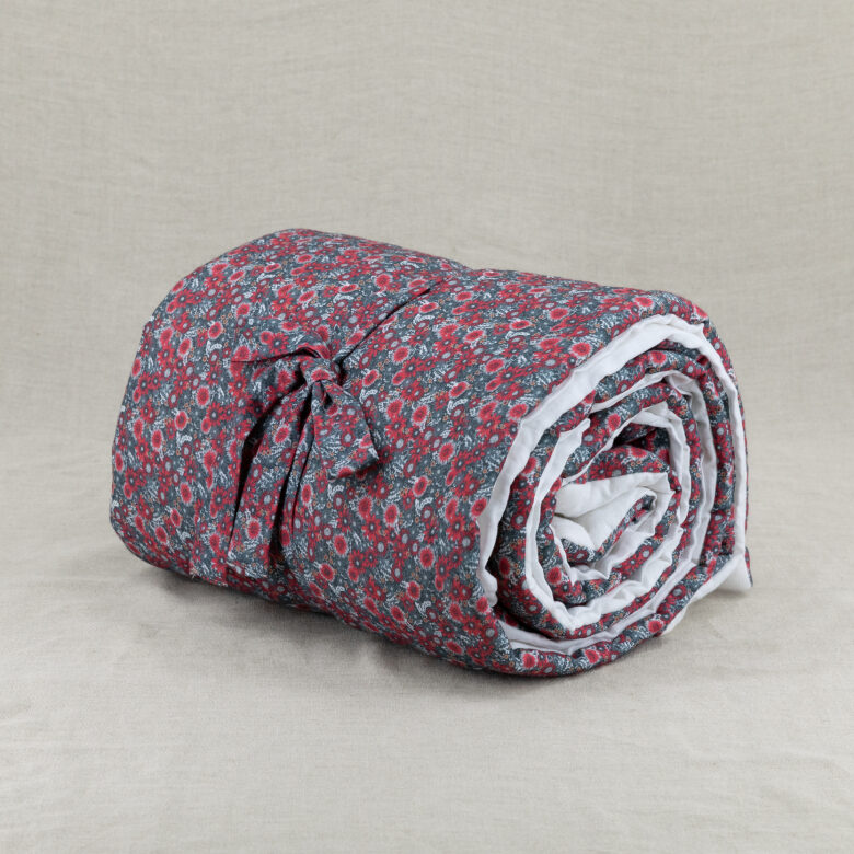 Courtepointe en Lin Lavé Rêverie dans les Sous-Bois - Embrin