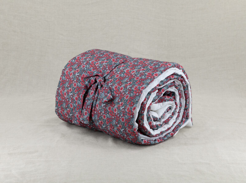 Courtepointe en Lin Lavé Rêverie dans les Sous-Bois