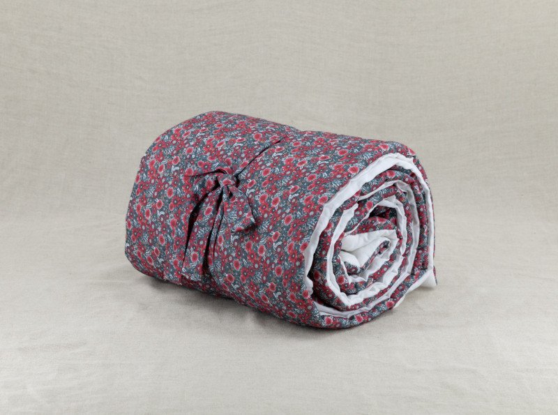 Courtepointe en Lin Lavé Rêverie dans les Sous-Bois