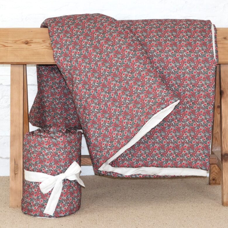 Courtepointe en Lin Lavé Rêverie dans les Sous-Bois - Embrin