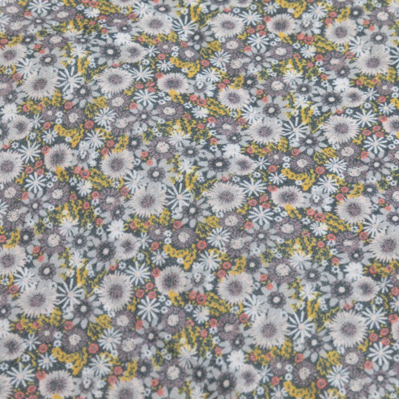 Courtepointe en Lin Lavé Romance dans la Jachère Fleurie - Embrin