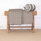 Courtepointe en Lin Lavé Romance dans la Jachère Fleurie