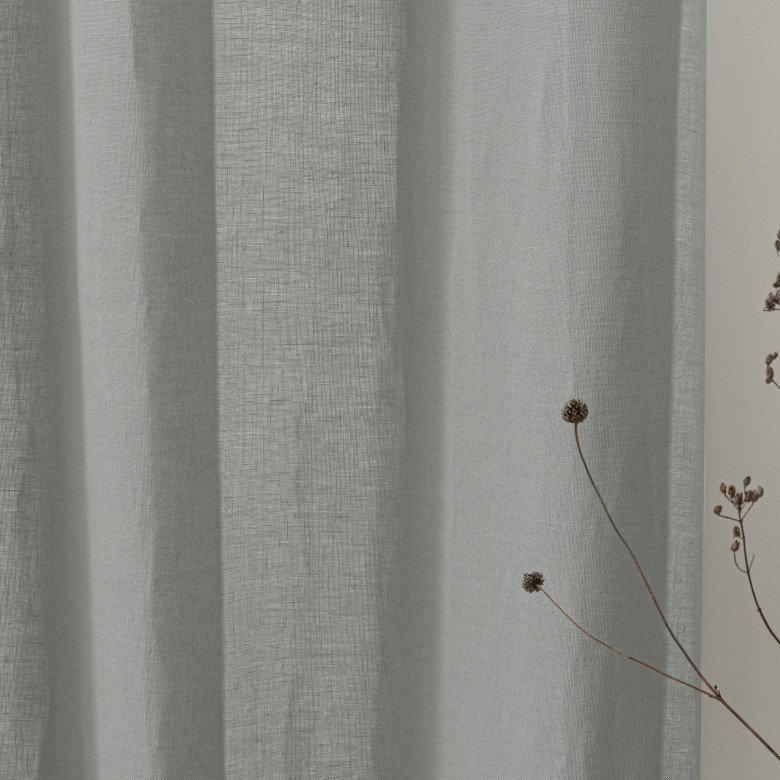 Rideau en lin lavé Gris Galet - Embrin