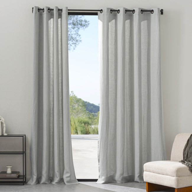 Rideau en lin lavé Gris Galet