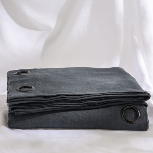 Rideau en lin lavé Gris Plomb