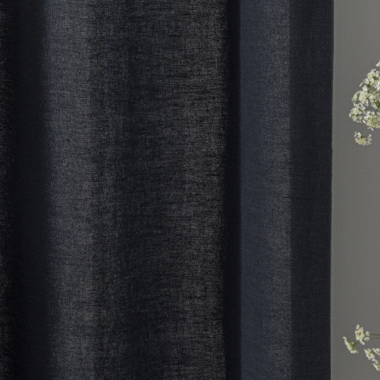 Rideau en lin lavé Gris Plomb - Embrin