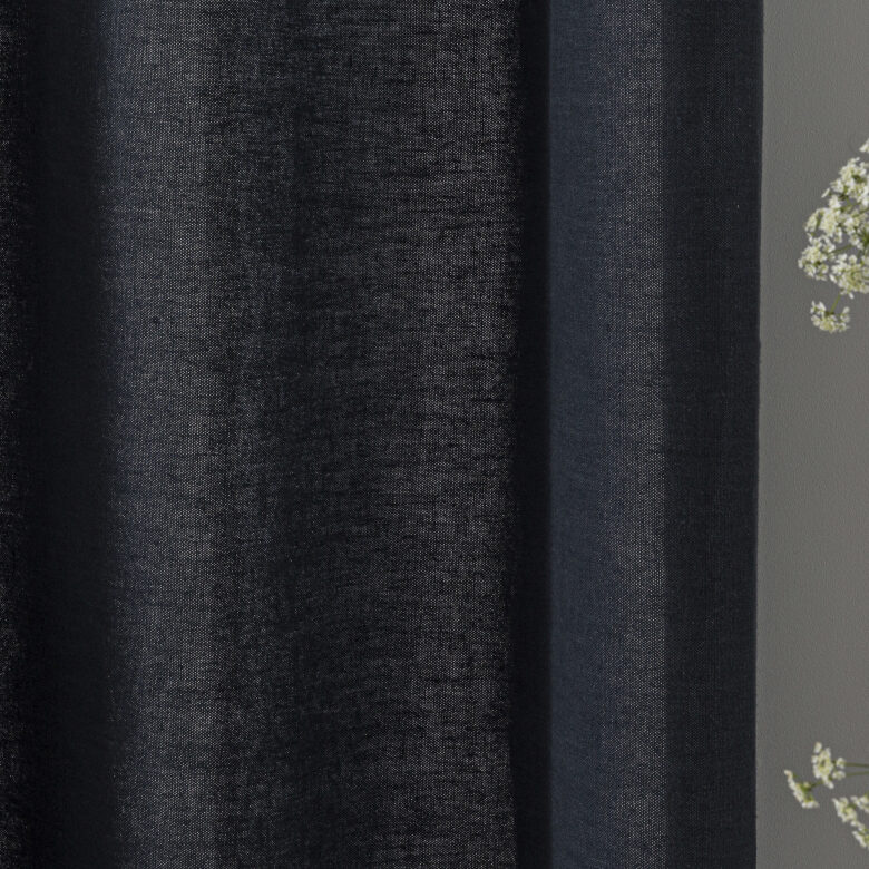 Rideau en lin lavé Gris Plomb - Embrin