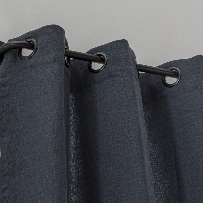 Rideau en lin lavé Gris Plomb - Embrin