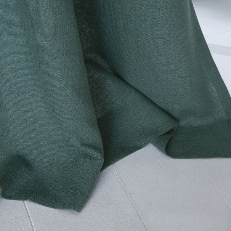 Rideau en lin lavé Vert Paon - Embrin