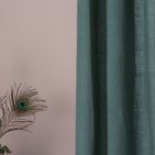 Rideau en lin lavé Vert Paon