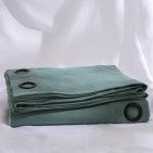 Rideau en lin lavé Vert Paon