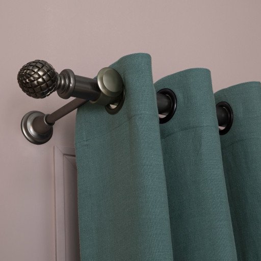 Rideau en lin lavé Vert Paon