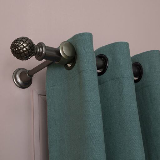 Rideau en lin lavé Vert Paon