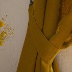 Rideau en lin lavé Jaune Curry