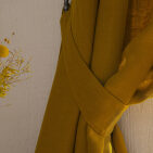 Rideau en lin lavé Jaune Curry