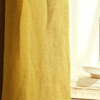 Rideau en lin lavé Jaune Curry