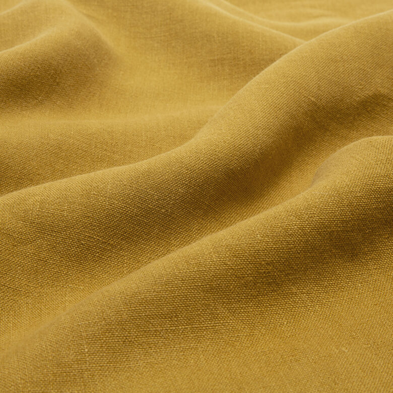 Rideau en lin lavé Jaune Curry - Embrin