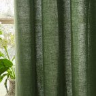 Rideau en lin lavé Vert mousse