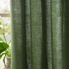 Rideau en lin lavé Vert mousse