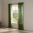 Rideau en lin lavé Vert mousse