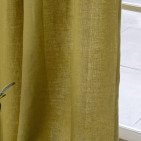 Rideau en lin lavé Jaune Houblon