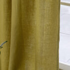 Rideau en lin lavé Jaune Houblon