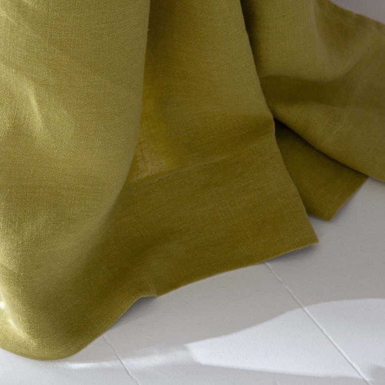 Rideau en lin lavé Jaune Houblon - Embrin