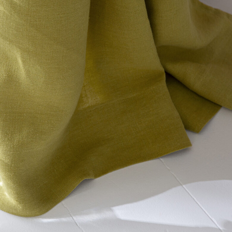 Rideau en lin lavé Jaune Houblon - Embrin