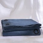 Rideau en lin lavé Bleu Outremer