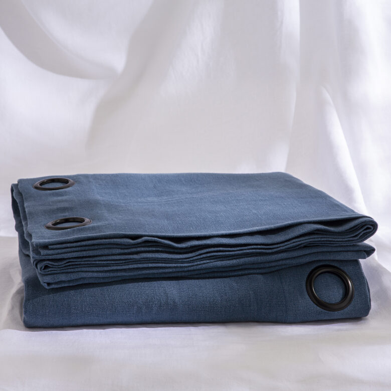 Rideau en lin lavé Bleu Outremer - Embrin