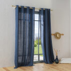 Rideau en lin lavé Bleu Outremer