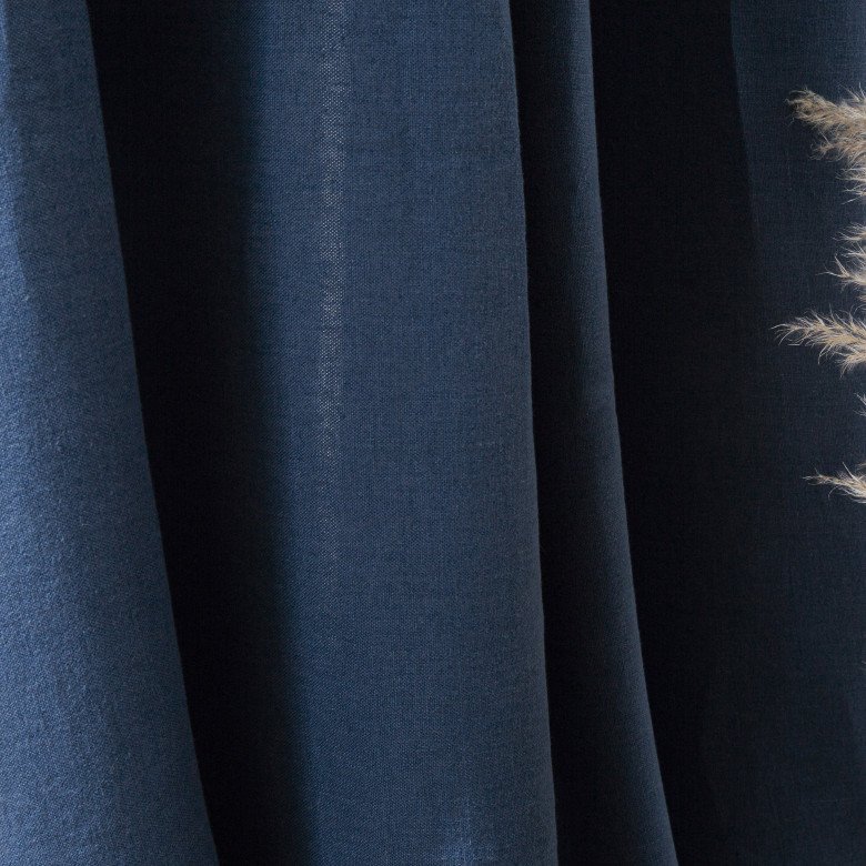 Rideau en lin lavé Bleu Outremer - Embrin