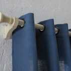 Rideau en lin lavé Bleu Outremer