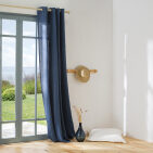 Rideau en lin lavé Bleu Outremer