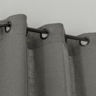 Rideau en lin lavé gris Zinc